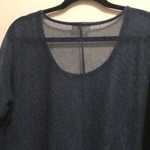 Umgee navy, sheer top size Large